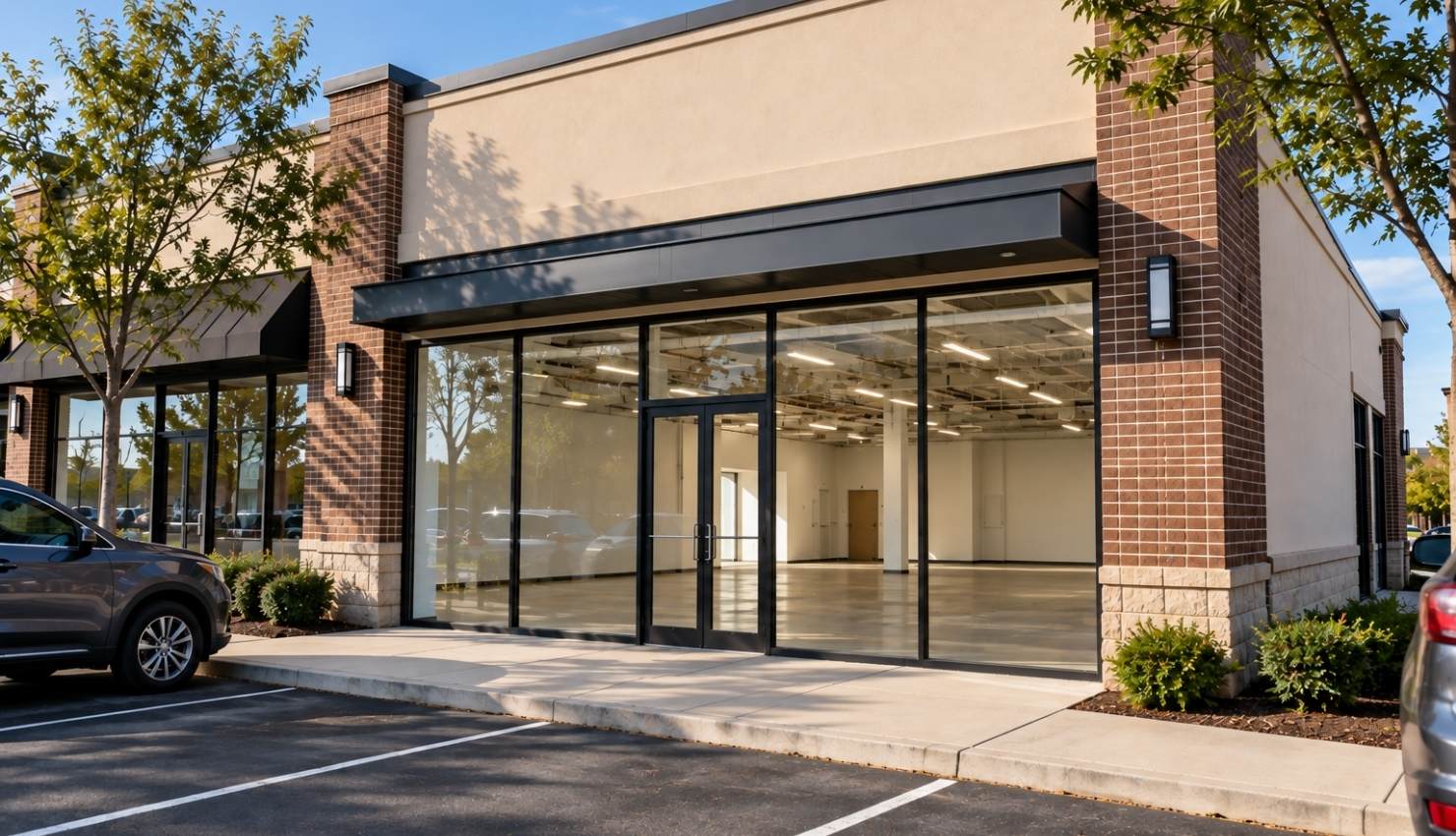 Empty commercial retail storefront